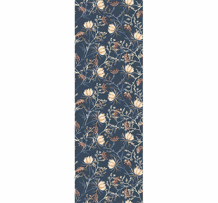 Botanical grace living area wallpaper - TenStickers