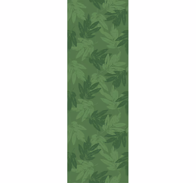 Green simple pattern leaves wallpaper - TenStickers