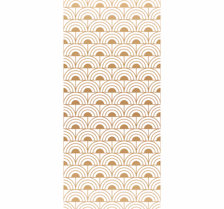 Curved half archs geometric wallpaper - TenStickers