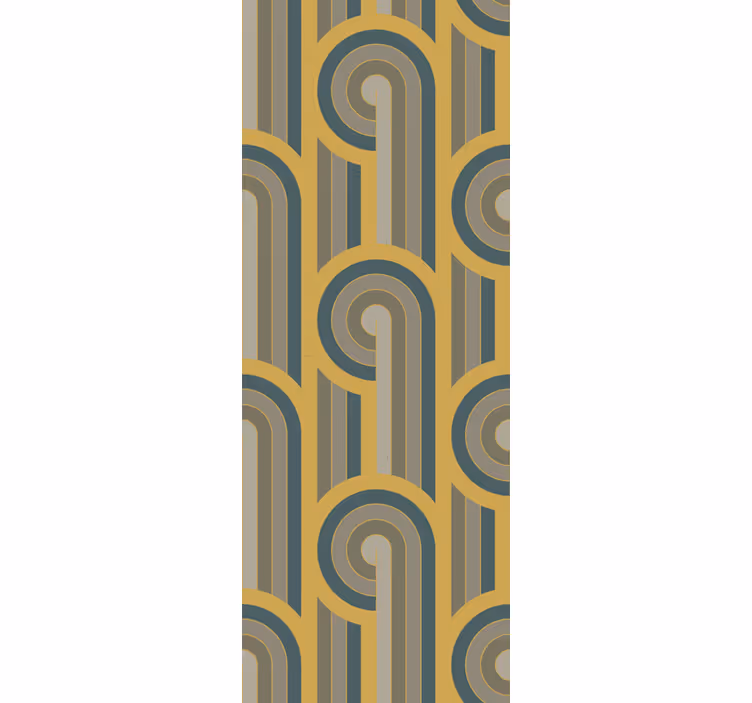 Curved Pattern Design geometric wallpaper - TenStickers