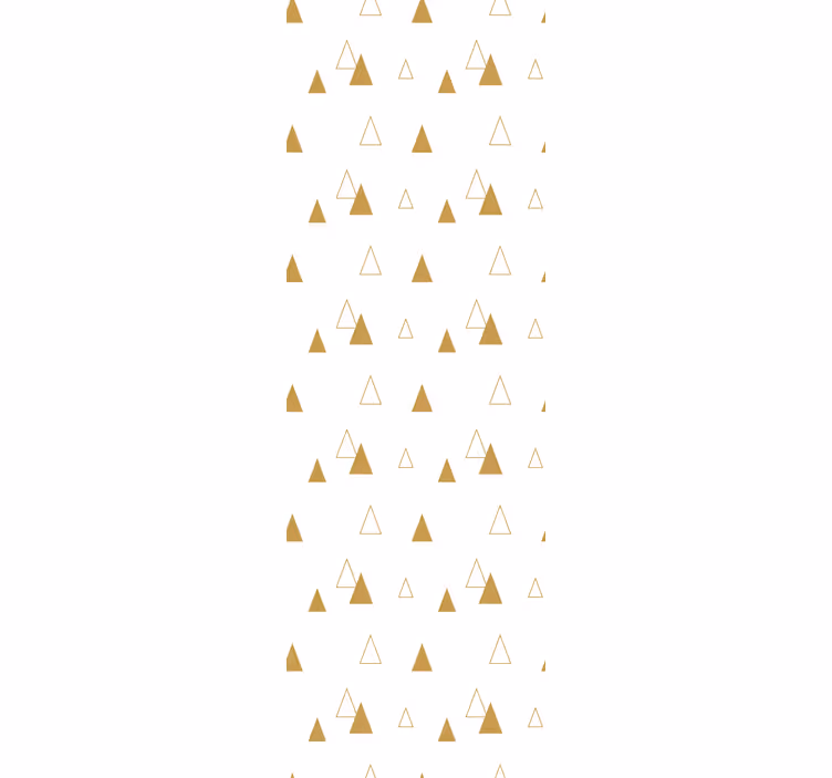 Triangles wallpaper with golden pattern - TenStickers