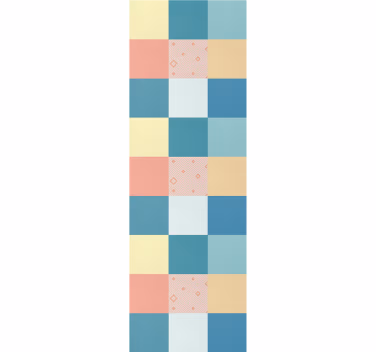 Soft colorful mosaic wallpaper squares - TenStickers
