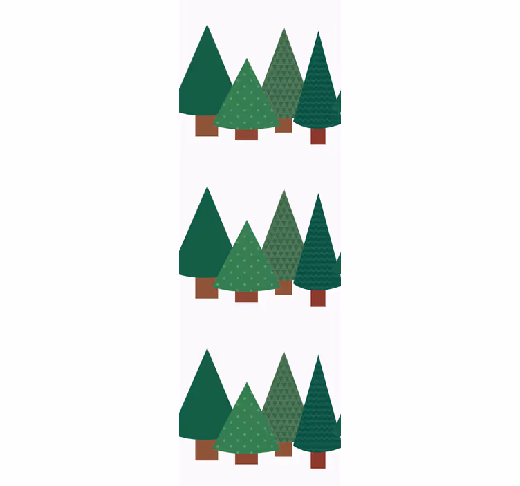 Pinecone Evergreens holiday christmas wallpaper - TenStickers