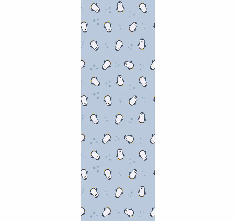 Playful Penguin Pattern children's wallpaper - TenStickers