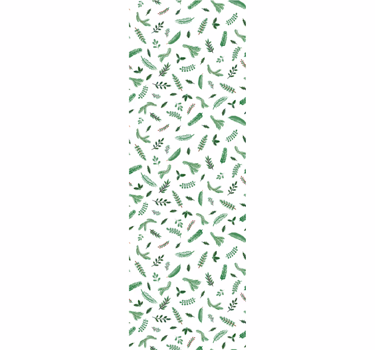 Festive Leaf Patterns holiday christmas wallpaper - TenStickers