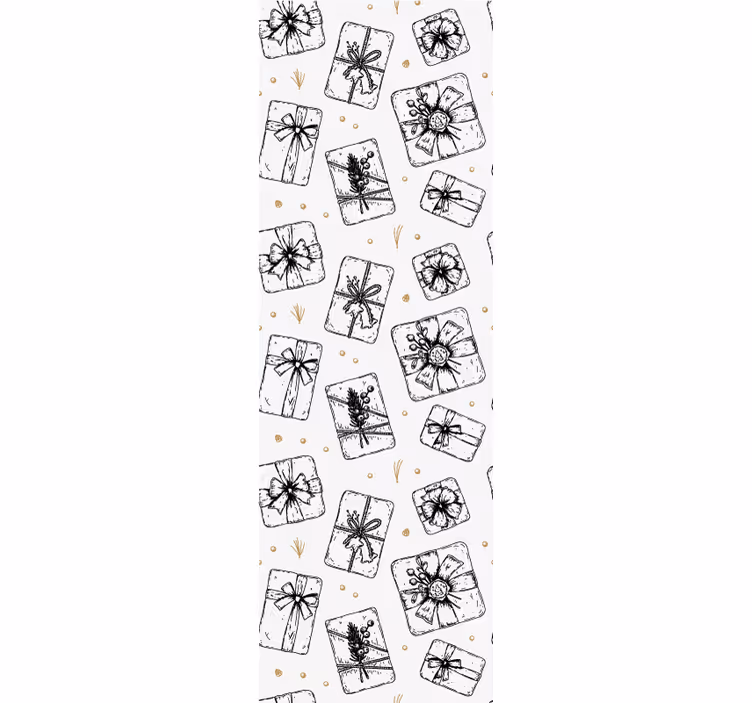 Gift Bow Patterns holiday christmas wallpaper - TenStickers