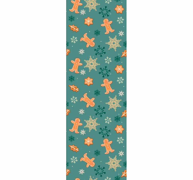 Holiday christmas wallpaper gingerbread theme - TenStickers