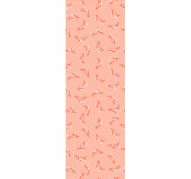 Birds in wallpaper elegant pink design - TenStickers