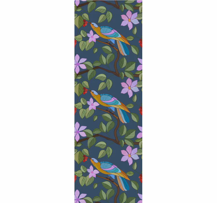 Colorful tropical design birds in wallpaper - TenStickers