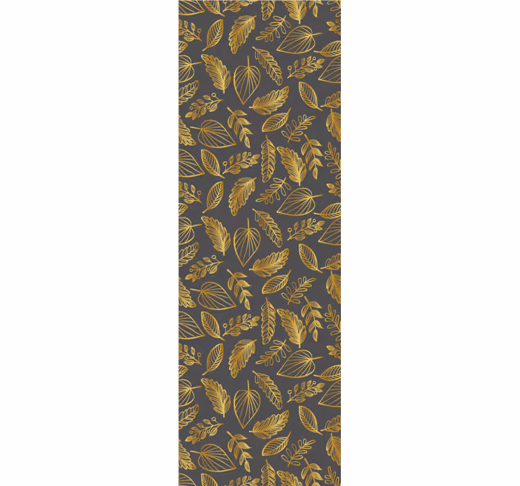 Elegant golden effect pattern leaves wallpaper - TenStickers