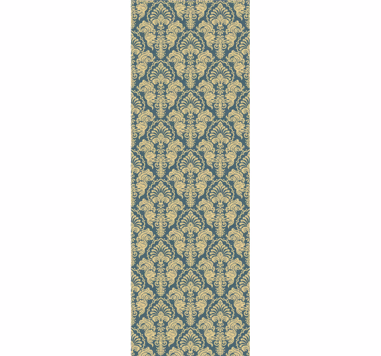 Beige baroque flowers living area wallpaper - TenStickers