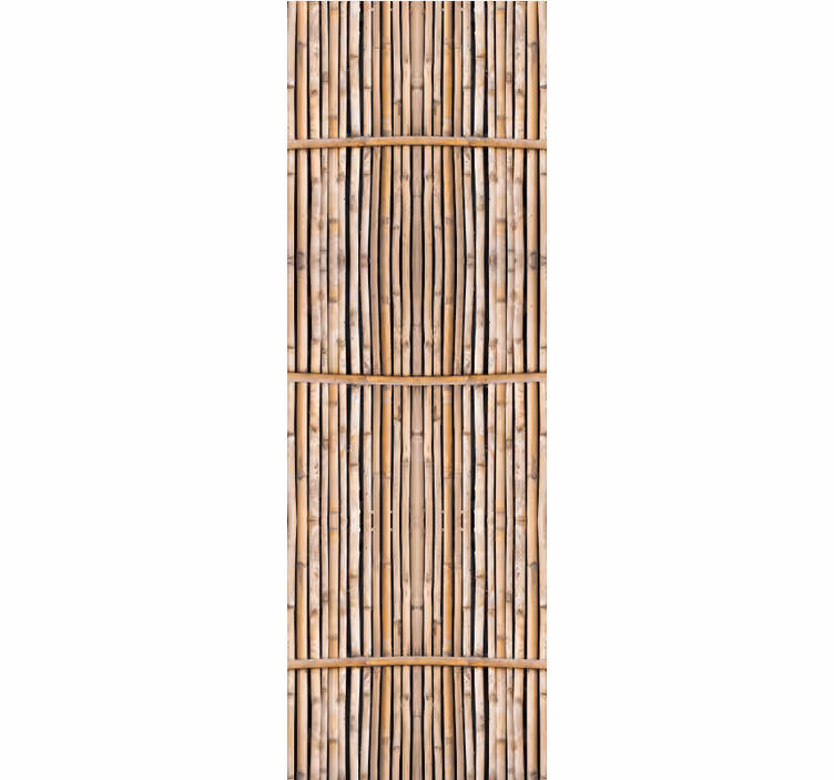 Natural Bamboo Texture living area wallpaper - TenStickers