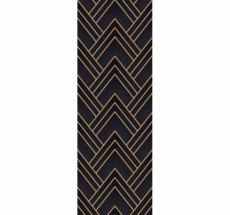 Zigzag golden pattern geometric wallpaper - TenStickers