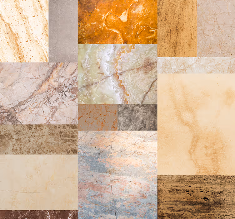 Marble effect wallpaper marble texture patchwork design - TenStickers
