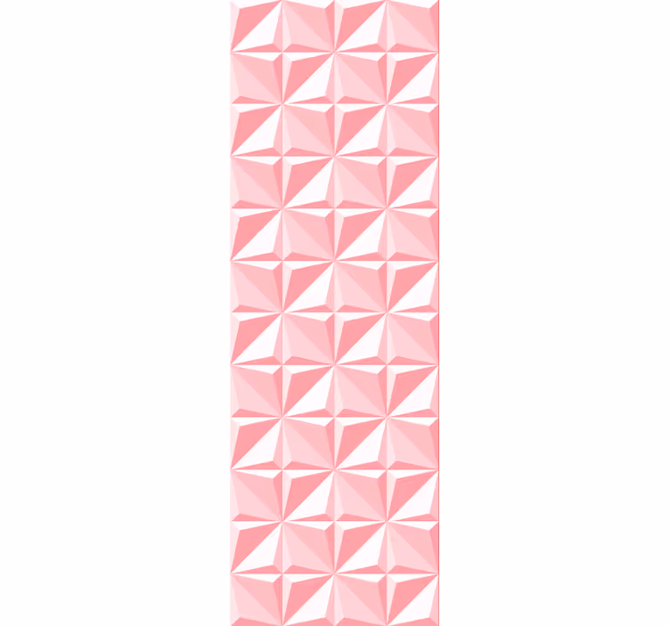 Pink geometric shapes 3D wallpaper - TenStickers