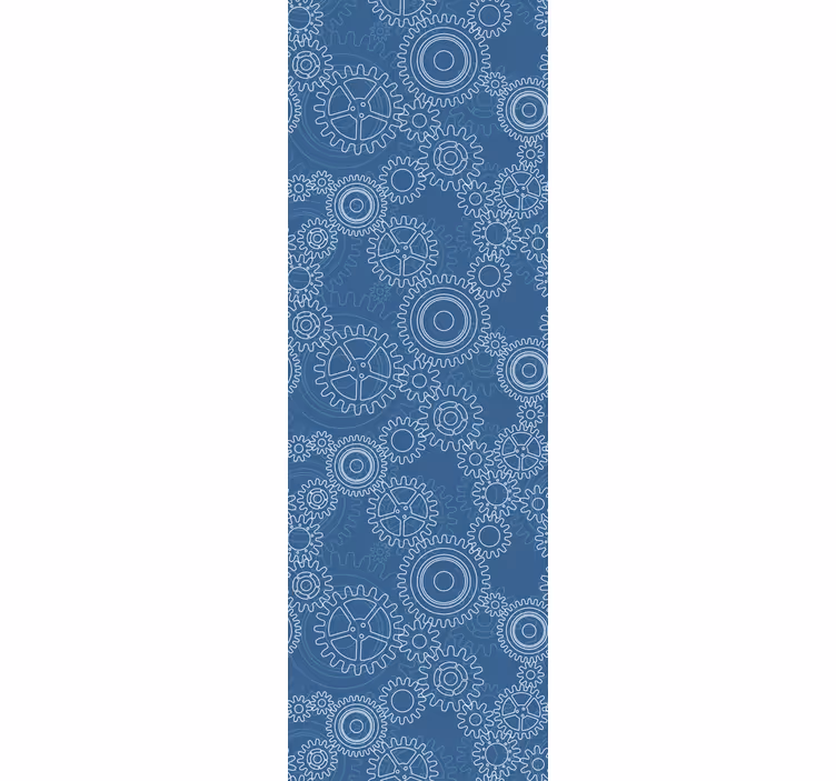 Geometric gear patterns 3D wallpaper - TenStickers