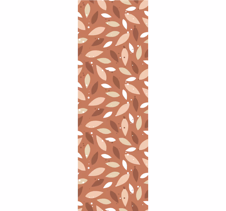 Brown natural pattern leaves wallpaper - TenStickers