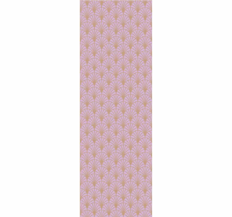 Stylised floral elements living area wallpaper - TenStickers