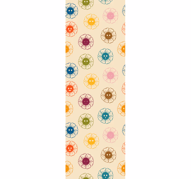 Cheerful Floral Patterns flowers wallpaper - TenStickers