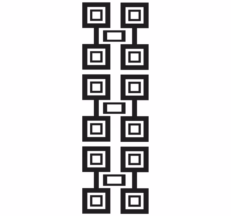 Black and white square arrengment geometric wallpaper - TenStickers