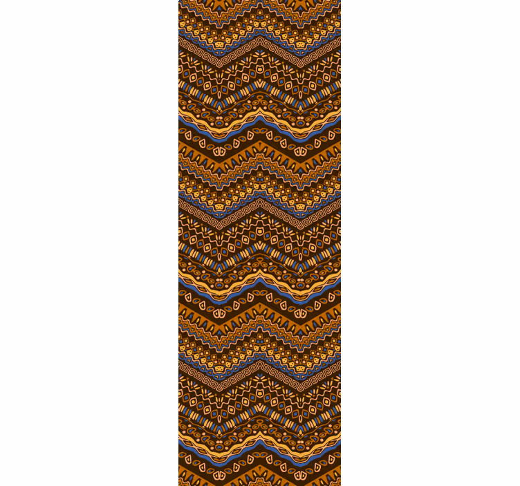Geometric waves pattern art wallpaper - TenStickers