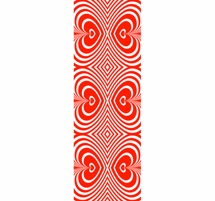 Heart Pattern Motif geometric wallpaper - TenStickers