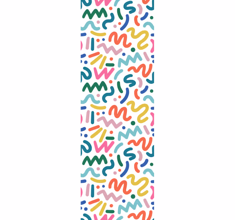 Abstract coloured shapes a wallpaper - TenStickers