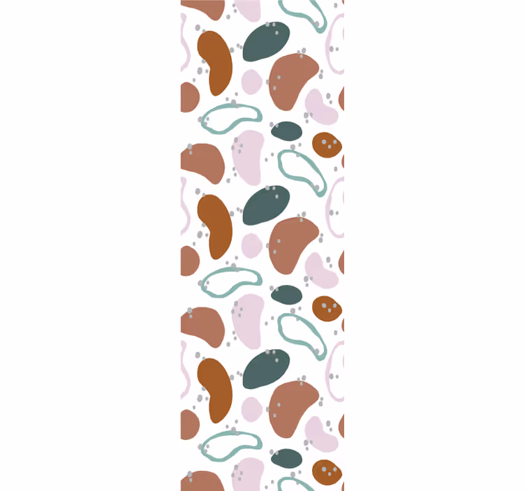 Irregular Abstract Shape Pattern Wallpaper - TenStickers