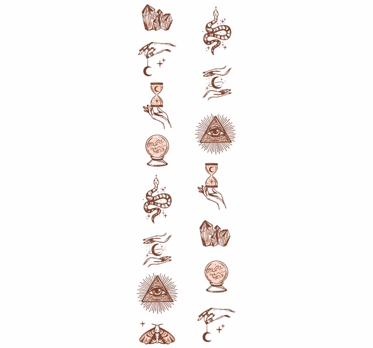 Handrawn occult elements Wedding wallpaper - TenStickers