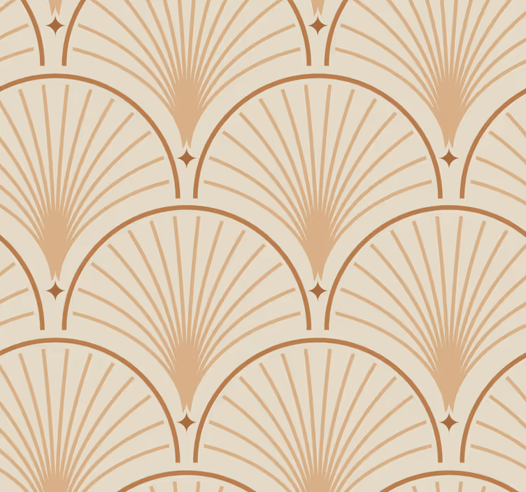 art deco pattern classic wallpaper - TenStickers