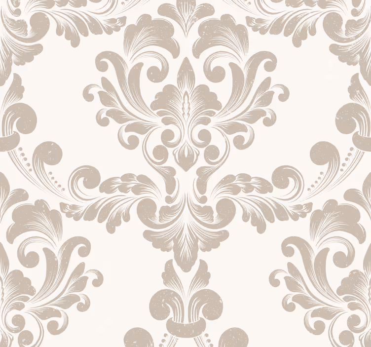 Damask pattern classic living room wallpaper - TenStickers