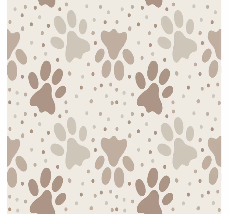 Dogs paw pattern children's bedroom wallpaper - TenStickers