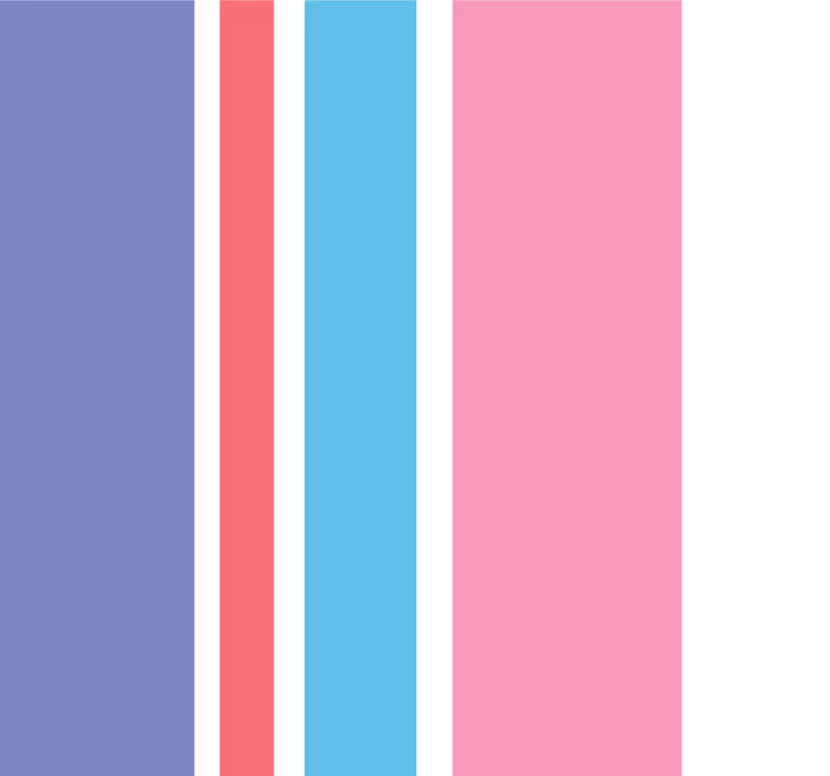 Stripe wallpaper Multicoloured Vertical - TenStickers