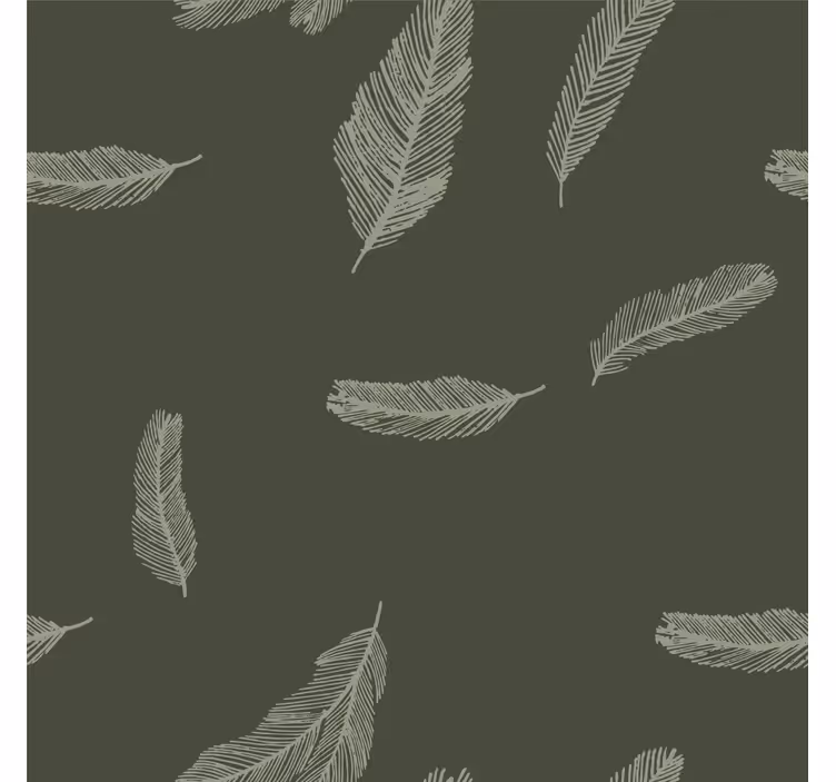 Minimalist Feathers Wallpaper - TenStickers
