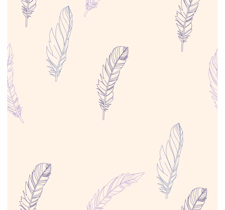 Feather Drawing Illustrations Wallpaper - TenStickers