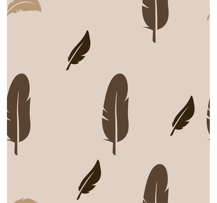 Simple Feathers Pattern wallpaper - TenStickers