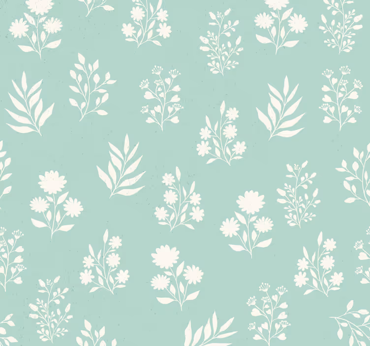 Small Flowers Pattern Wallpaper - TenStickers