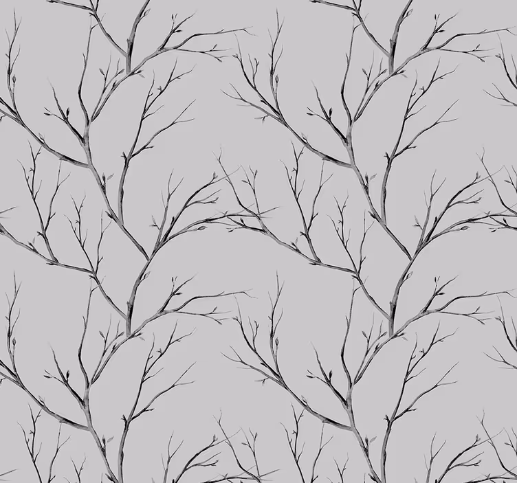 Fine grey trees bedroom wallpaper - TenStickers