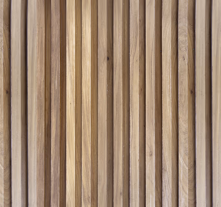 Thin wooden slats headboard wallpaper - TenStickers
