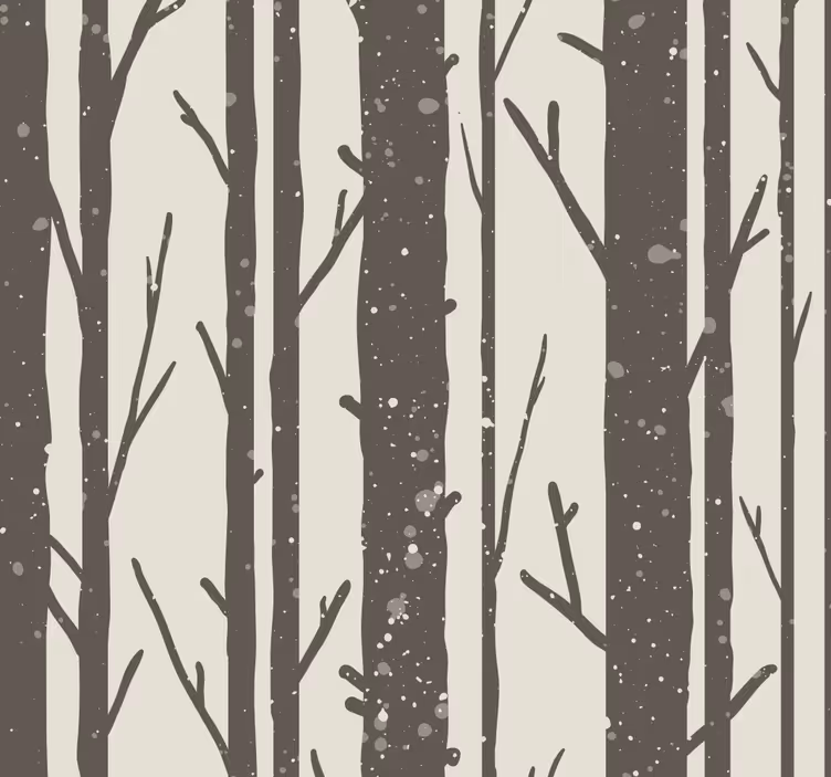 Winter trees bedroom wallpaper - TenStickers