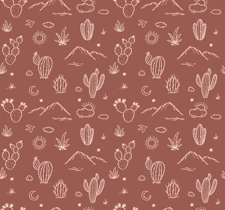 Arizona landscape Terracotta colour wallpaper - TenStickers