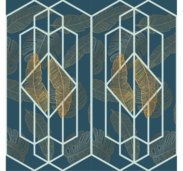 Tropical design geometric wallpaper - TenStickers