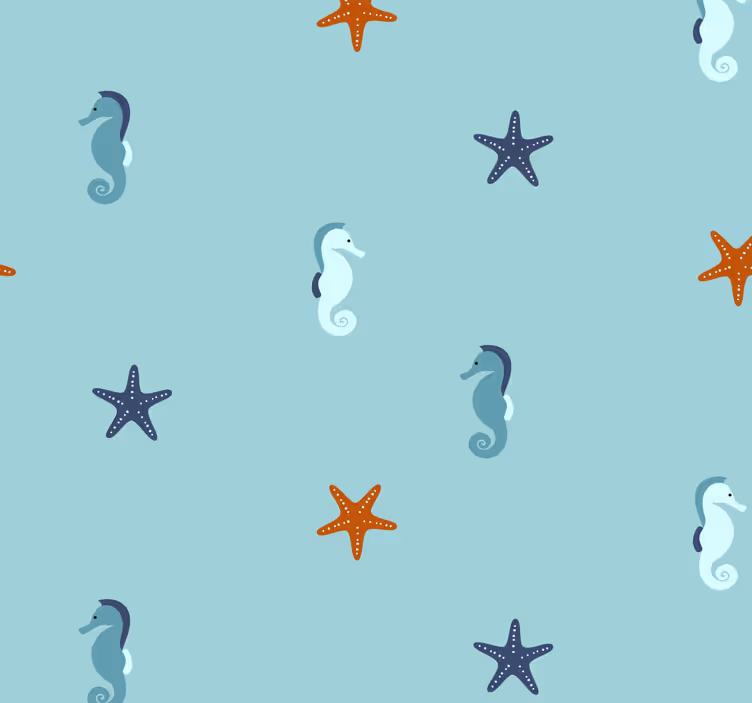 Seaside imagery children's wallpaper - TenStickers