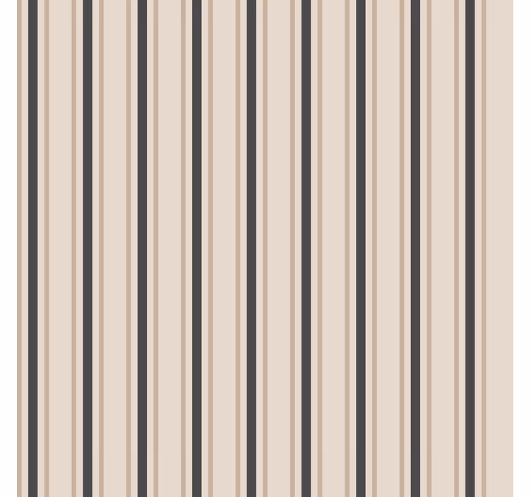 Stripe wallpaper Black and beige colours - TenStickers