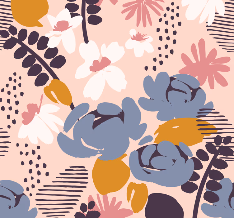 Floral wallpaper floral botanical design - TenStickers