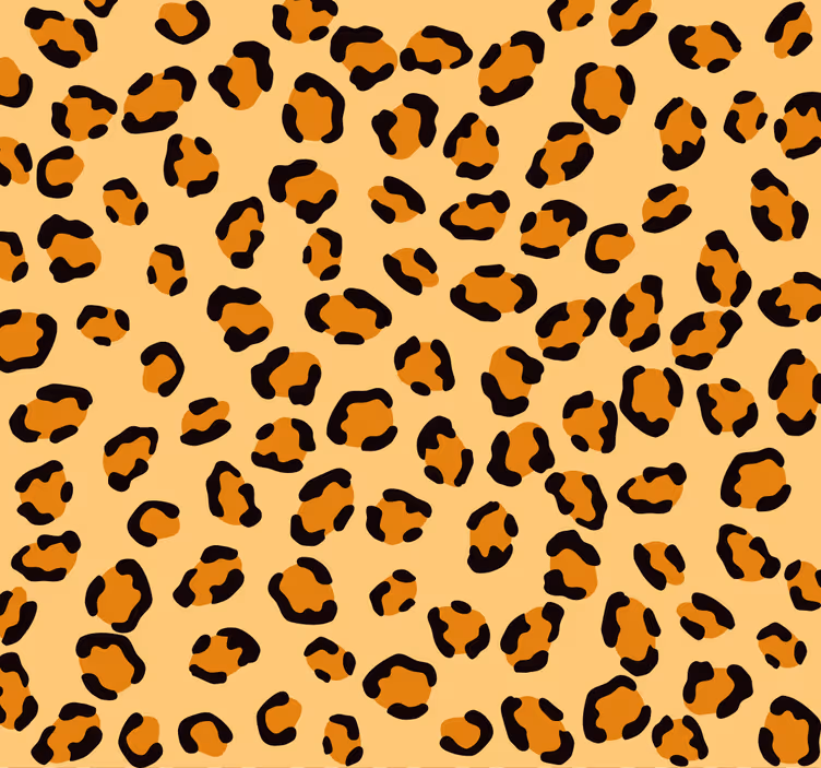 Leopard print wallpaper in stylish animal design - TenStickers