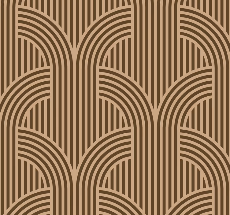 Art Deco Arch geometric wallpaper - TenStickers