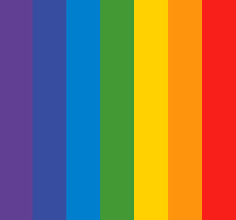Stripe wallpaper Rainbow - TenStickers