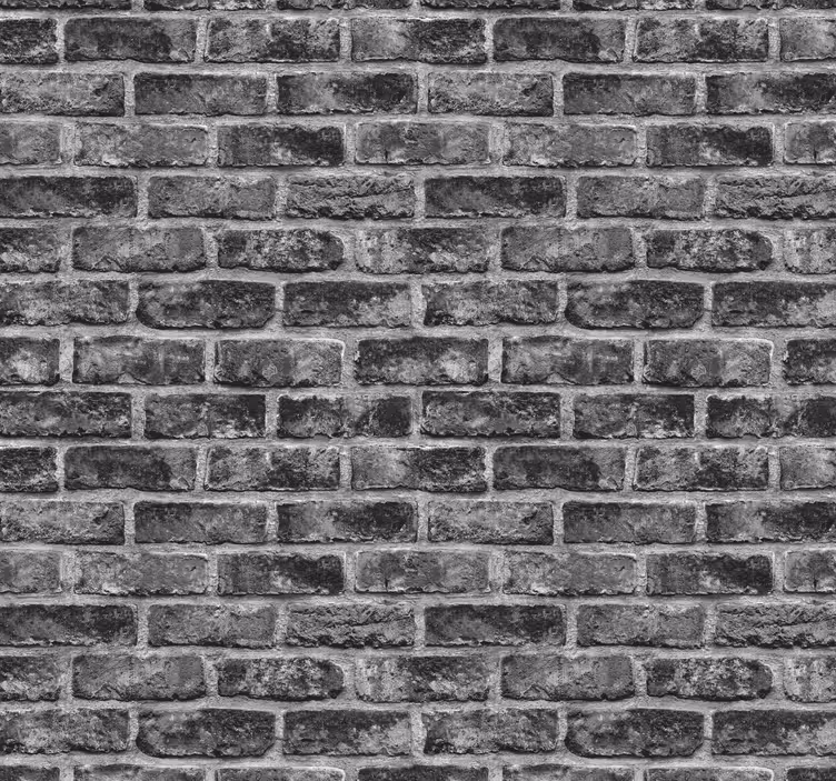 Black brick Stone wallpaper - TenStickers