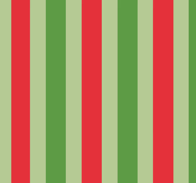 Green and red stripes  Christmas Wallpaper - TenStickers